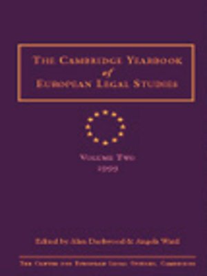 cover image of The Cambridge Yearbook of European Legal Studies, Volume 2